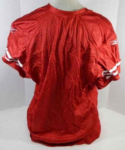 2010-ben a San Francisco 49ers Üres Játék Kiadott Piros Mez Reebok XXL DP24156 - Aláíratlan NFL Játék Használt Mezek
