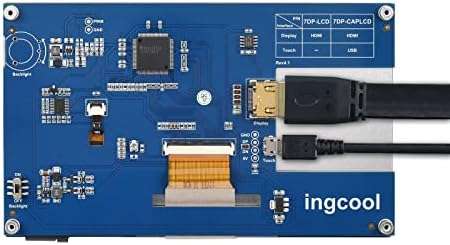 Ingcool 7 Hüvelykes Kapacitív Érintőképernyős Monitor IPS Kijelző 1024x600 7 LCD HDMI Modul a Raspberry Pi 4B/ 3B+/A+/B/