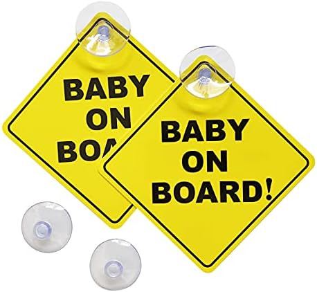 Baby on Board Matricát, az Autók 2DB Baby On Board Figyelmeztető Jelek, tapadókorongok , Tartós, Erős Maradék Nélkül