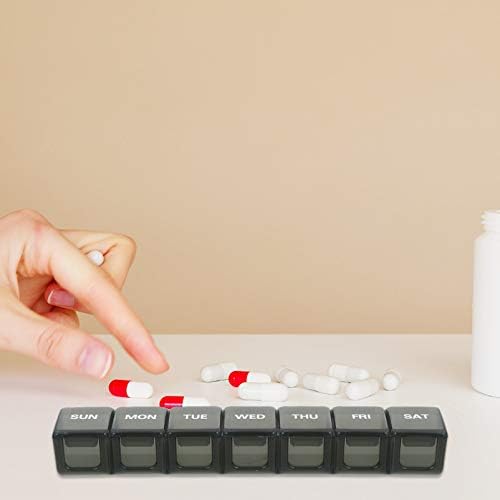 Hemoton 7 Nap Tabletta Szervező VAGYOK PM Nyomógomb Tabletta Esetben-Vitamin, Doboz, Konténer Heti Szivárvány Gyógyszer Tervező Napi halolaj
