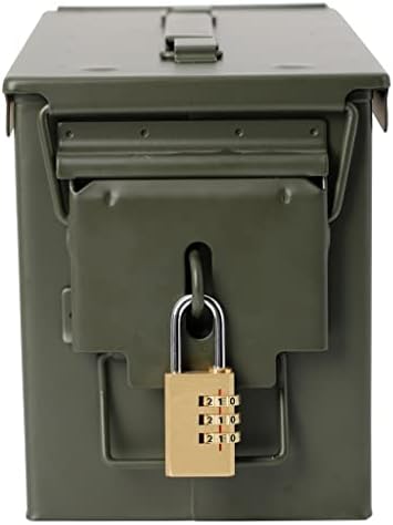XXXDXDP Fém acél doboz Katonai biztonságos, hosszú távú értékes tároló lyuk zárható lehet