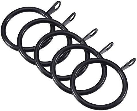 Shappy 40 Csomag Fém Drapéria Függöny Gyűrűk Gyűrű a Függöny, Rudak, Kendő Csúszó Rögzítő Gyűrű, 30 mm-es Belső Átmérő (Fekete)