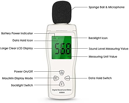 FZZDP Mini Digitális zajszintmérő LCD Kijelző Zajszint Mérő Zaj Mérési Eszköz Decibel Teszter