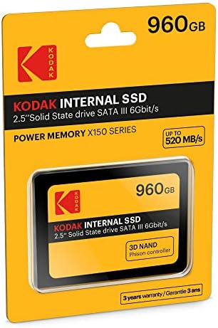 KODAK Belső SSD X150, Sárga, 960GB