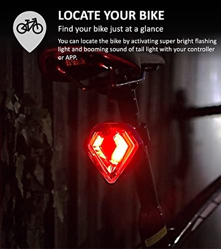 Eesens Pajzs Okos Kerékpár hátsó Lámpa a lopásgátló Vezetője Ellenőrzött irányjelző | 70 lm LED | Keresse meg Bike | Érzékelő Fék,