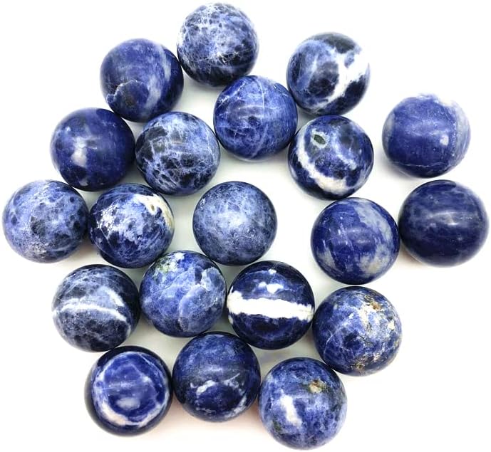 ERTIUJG HUSONG306 1 Darab 20mm Természetes Drágakő Kék Sodalite Gömb Kristály Gömb Labdát Csakra Reiki Gyógyító Kő Kézműves