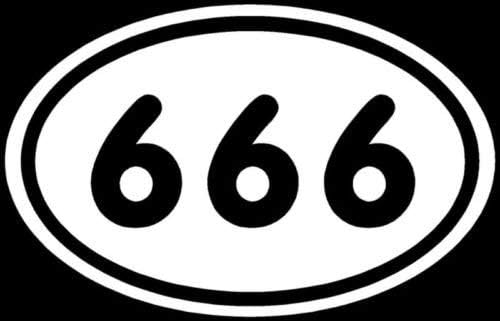 Ranger Termékek 666 Matrica Gonosz Bűn Rossz szamár, Pokol, Sátán Ablak Matrica 13 - Die Vágott Vinyl Matrica Windows, Autók, Teherautók,