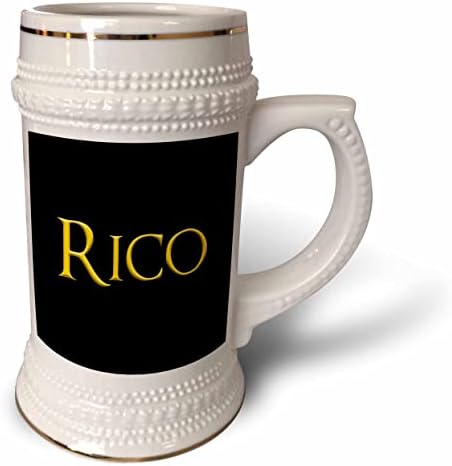 3dRose Rico klasszikus kisfiú neve az USA-ban. Egy elegáns amulett ajándék - 22oz Stein Bögre (stn-362430-1)
