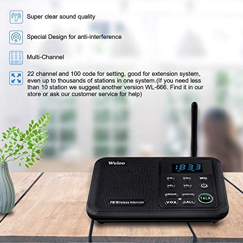 Bővíthető a Wuloo Telefonok Vezeték nélküli Otthoni WL888, 1 km-re esik 22 Csatorna 100 Digitális Kód (Csak 1 Egység Bővíthető