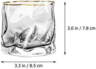 Zerodeko Vintage Dekoráció Tiszta Poharakat Whiskey Szemüveg Üveg Poharat ivópohár Üveg pohár Víz, Sör, Koktél, Átlátszó Köveket Szemüveg 2db
