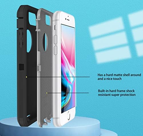 ONOLA Compitable az iPhone 8 Plusz az Esetben,iPhone 7 Plus Esetében + Edzett Üveg kijelző Védő fólia [2 Csomag] Heavy Duty Védelem Telefon