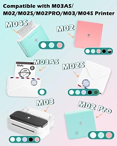 Phomemo M04AS Mini Nyomtató 53mm Színes Öntapadó Papír Csomag