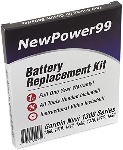 NewPower99 Akkumulátor Készlet Garmin Nuvi 1300 Sorozat - 1300, 1350, 1370, 1375, 1390, 1340, 1310 Eszközök, Videó Utasításokat, Hosszú