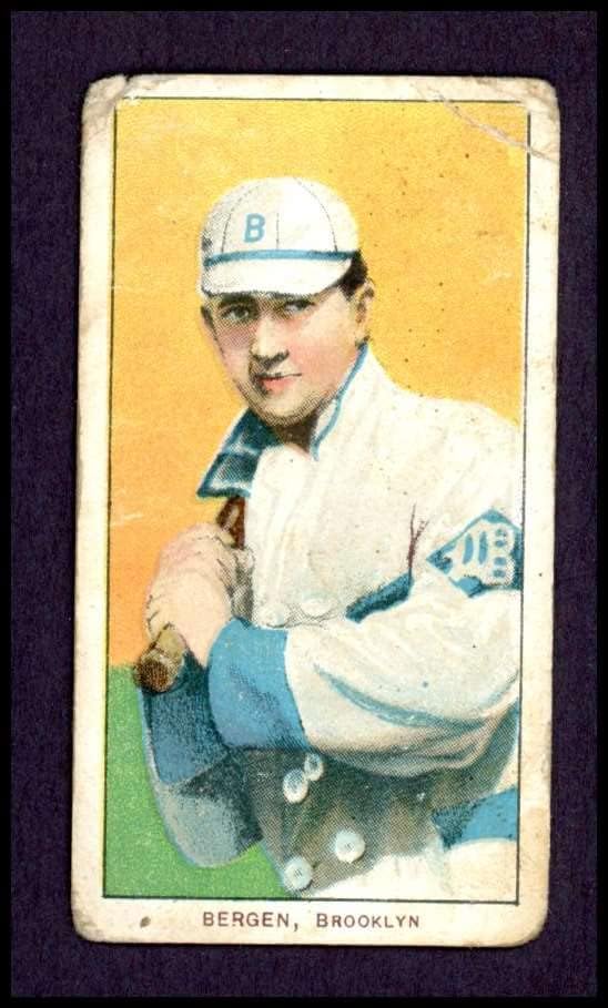 1909 T206 BAT Bill Bergen Brooklyn Superbas (Dodgers) (Baseball Kártya) (Ütő) FAIR Superbas (Dodgers)