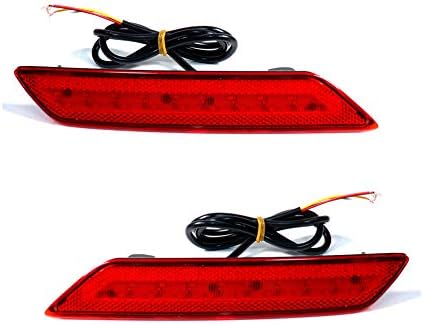 Adiil Vörös Lencse 60-SMD LED Lökhárító Reflektor Fék Farok indexet, Lámpák Kompatibilis 2013-2015 Honda Civic Szedán