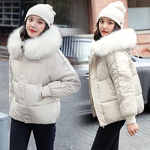 PRDECEXLU Túlméretezett Modern Téli Kabát, Női Hosszú Ujjú Kemping Kényelem Szilárd Kabát Vastag Zip Fel Hajtóka Kényelmes