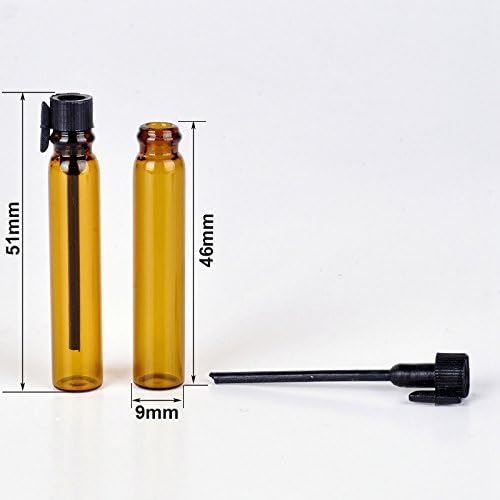 Enslz Amber Üveg Mini Parfüm Minta Üveg 100 Db Injekciós üveg Újratölthető Üres Utazási Kozmetikai Folyékony Olaj Illata Csomagolás Palack,