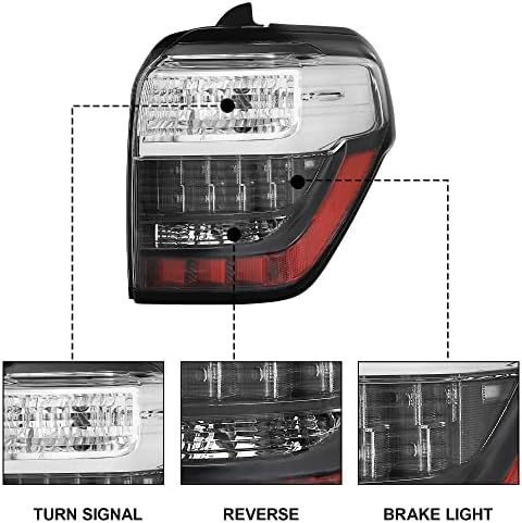 Jenuo hátsó Lámpák Kompatibilis A 2014-2020-As Toyota 4RUNNER, hátsó lámpák, Led-Szekvenciális irányjelző/DRL/féklámpa Hátsó Lámpák Utas