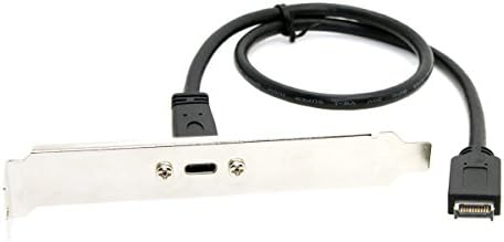 cablecc USB 3.1 előlap Fejléc, hogy USB-C C-Típusú Női Hosszabbító Kábel 40cm Panel Szerelhető, Csavaros