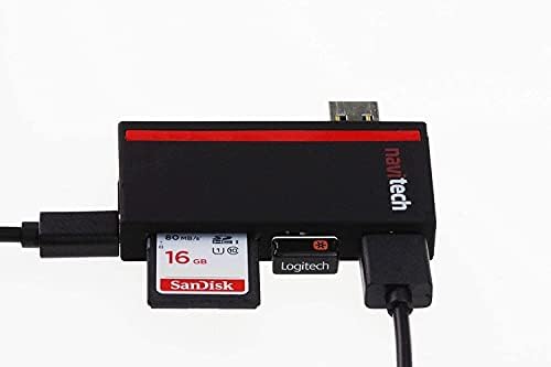 Navitech 2 az 1-ben Laptop/Tablet USB 3.0/2.0 HUB Adapter/Micro USB Bemenet SD/Micro SD Kártya Olvasó Kompatibilis Dell Vostro