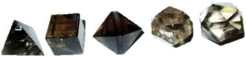 Jet International Crystal, Jet-Füstös Kvarc Szent Geometria Szett Ingyenes Boklet Terápia 5 Kő Plátói Szilárd Merkaba Csillag w/ Bársony