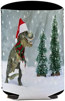 Santa Dinoszaurusz Tyrannosaurus Rex Újrafelhasználható Kupa Ujjú Jeges Kávé Szigetelt pohártartó, Aranyos Mintával, a Forró Hideg Italok