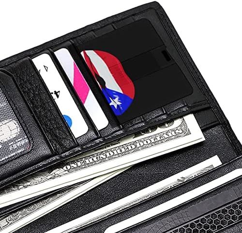 Ajak, Puerto Rico USB Meghajtó Hitelkártya Design USB Flash Meghajtó U Lemez, pendrive, 64G