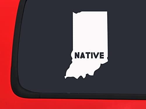 Autó Matrica Indiana Natív Haza Szülővárosába Autó Ablak Matrica Fehér 7 Inch