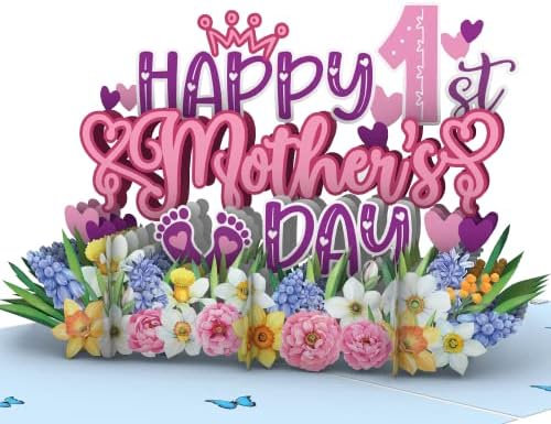 A Pop-Up Anyák Napja Kártya által 22CRAFT - Boldog Első Anyák Napja Pop Up Card 6x 8 - Boldog anyák napját Pop Up 3D Aranyos Szerelmes