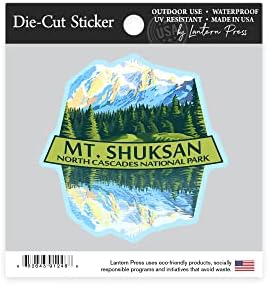 Die Vágott Matrica Észak-Cascades Nemzeti Park, Washington, Mt Shuksan, Kontúr Vinyl Matrica, 1-3 cm (Vízálló Matrica az Autók,
