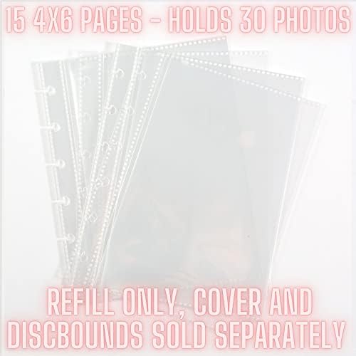 4x6 Fénykép Ujja Betétekkel Testreszabható Discbound Fotó Album, Mix And Match Cserélhető Lapok, Össze S Építsd meg A Saját fotóalbum