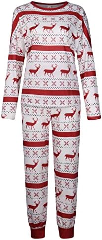 Női Puha Karácsonyi Pizsama Édes Elk Rénszarvas 2 Darab Nyomtatás Pizsama Szett Megfelelő Loungewear Ruhák Nyaralás