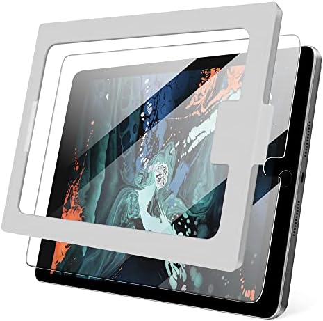 KingBlanc iPad 3rd Generation 2019/iPad Pro 10.5 2017 Eset & [1-Érintse meg a Telepítés] HD Tiszta képernyővédő fólia, Vegán Bőr Smart