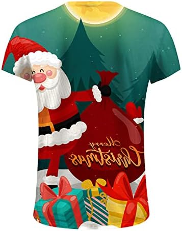 ZDFER Karácsonyi Férfi Katona Rövid Ujjú T-shirt Izom Slim Fit Fél Tervező Maximum Xmas Grafikus Vicces Sport Póló