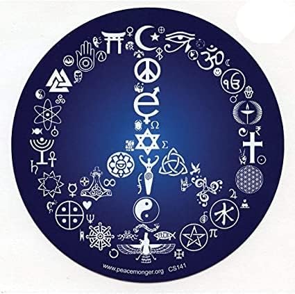 Egymás mellett Szó, Szimbólum, Béke Jele Ezoterikus Vallásközi Matrica Vinyl Matricák Autók, Teherautók, Furgonok Falak Laptop