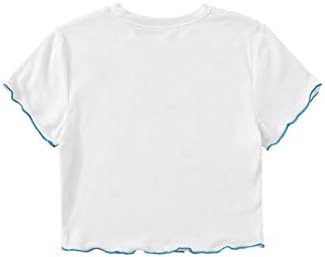 SweatyRocks a Nők Alapvető Crop Top, Rövid Ujjú Kerek Nyakú Póló, T-Shirt