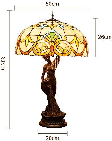 Kézzel Festett Üveg Asztali Lámpa Tiffany Style Nagy Asztali Lámpa, Barokk Többszínű Ólomüveg Árnyékban, Asztali Lámpa,