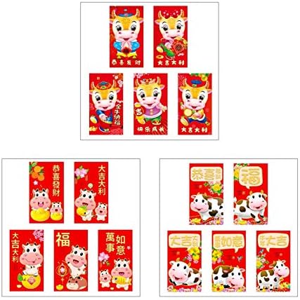 Yf bolt 5/6db 2021 OX Szerencsés Kínai Vörös Borítékok Szerencsés Zsebbel, Piros Csomag Kínai Új Év Tavaszi Születésnapi Feleségül,