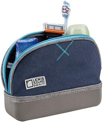 Lewis N. Clark Travelflex Fürdőszobai Készlet, Smink Táska, Zuhanyzó Caddy + Utazás Szervező Csomagtér, Carry-on vagy a Bőrönd, Kék, One_Size