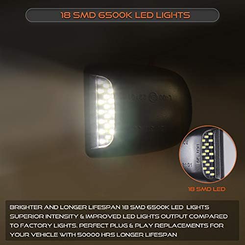 VZ4X4 LED Rendszámtábla Lámpa Lámpa Szerelvény Kompatibilis Chevrolet Silverado 1500 2500 3500 Külvárosi Tahoe GMC Sierra 1500