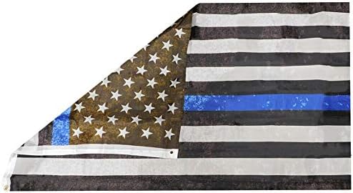 3x5 Vékony Kék Vonal Rendőrség Él Számít, hogy a Bűnüldöző Amerikai USA Vintage Zászló