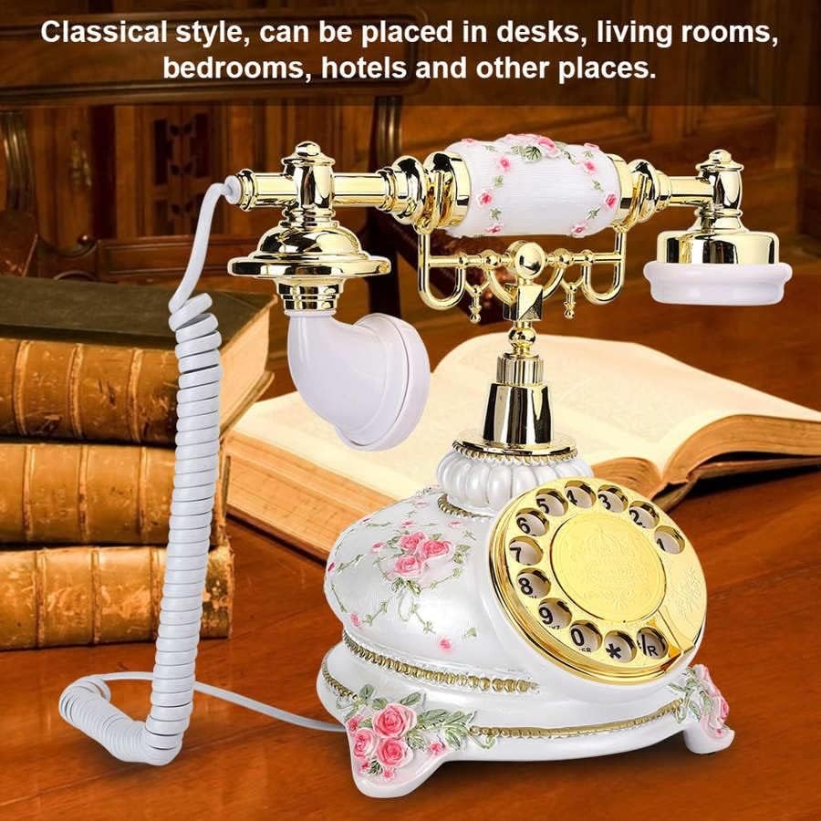 LHLLHL Telefon Forgó Lemez Antik Telefonok Telefon Retro Ország Vintage Stílus Készülék Vezetékes Telefon Antik Klasszikus Telefon
