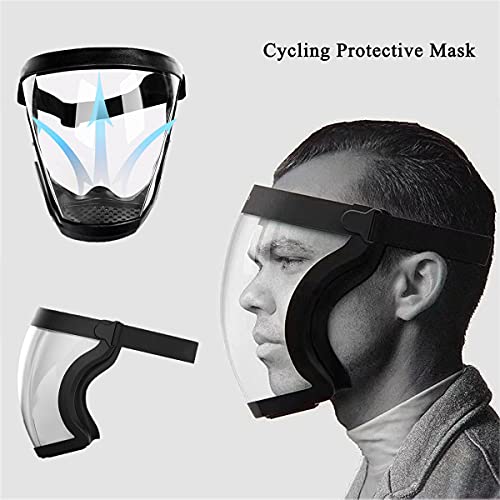 Teljes arcvédőt, Szuper Védő Anti-Köd Átlátszó Nagy Felbontású arcvédőt Felnőtteknek (Fekete)