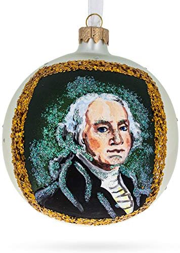 AMERIKAI Elnök, George Washington Üveg Labdát Karácsonyi Dísz 4 Hüvelyk