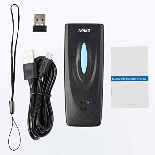 THARO 1D Hordozható Mini 3 in 1 Bluetooth-Bar-Kód olvasó, Kompatibilis a Bluetooth Funkció & 2,4 GHz-es Vezeték nélküli &