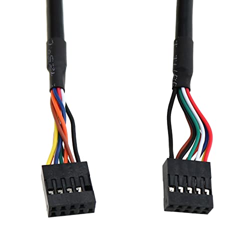 LUORNG 0.5 m USB 2.0 9pin Női Belső Alaplap Fejléc Kábel USB 2.0 Belső Alaplap Fejléc Kábel