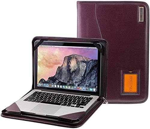 Broonel - Kontúr Sorozat - Lila, nagy teherbírású Bőr védőtok - Kompatibilis HP Spectre x360 14-ea0008na OLED 13.5 Átalakítható Laptop