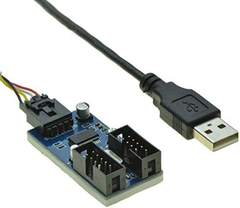 JXSZ USB2.0 Férfi 2x9Pin USB Fejléc Férfi Adapter Kábel USB 2.0 9pin HUB, Csatlakozó Port Multilier