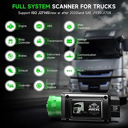 Nehéz tehergépkocsik Szkenner, ANCEL HD110 Bluetooth Teherautó ellenőrzési Eszköz, a Teljes Rendszer Diagnosztikai Vizsgálat Eszköz