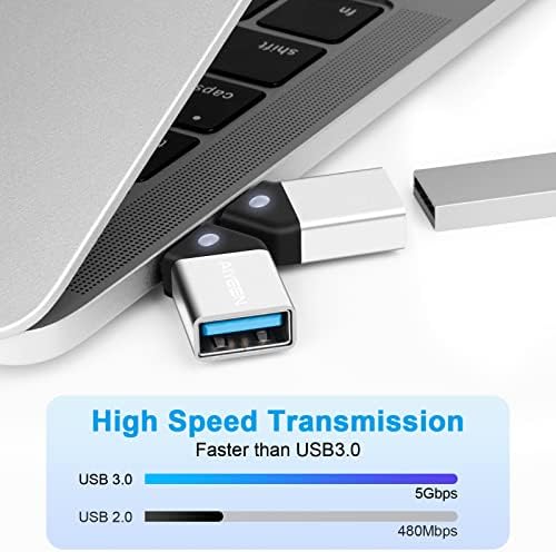 USB-C-USB Adapter(2 Csomag), 45 Fokos USB-Férfi C-USB 3.0 Női OTG Adapter Átalakító Kompatibilis MacBook Pro 2019/2018, a Samsung pedig